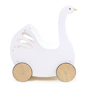 Sweet Wooden Swan Doll Stroller