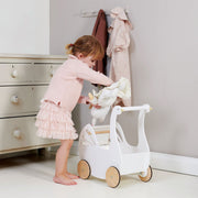 Sweet Wooden Swan Doll Stroller