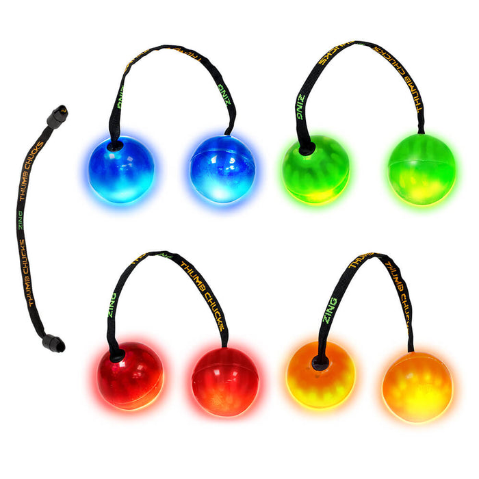 Thumb Chucks 4-Pack | Skill Toy Set - Longer Belt Included